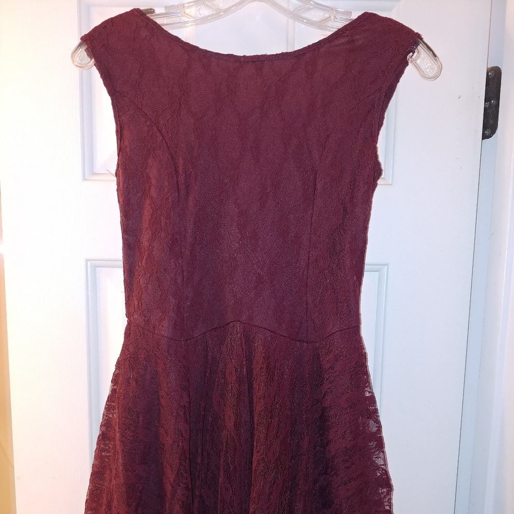 Adore Lace Burgundy Dress